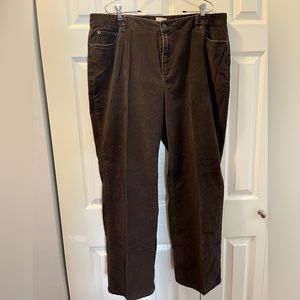 L.L. Bean lightweight brush cotton brown pants